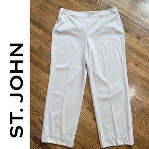 ST.JOHN Straight Leg Lightweight Dress Trousers Slacks Pants